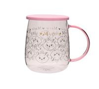Disney Classic Collectable Glass Mug With Lid - Marie in Clear Disney Clear