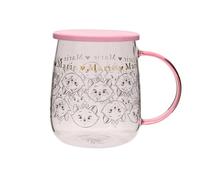 Disney Classic Collectable Glass Mug With Lid - Marie in Clear Disney Clear