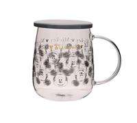 Disney Classic Collectable Glass Mug With Lid - Mickey In Clear Clear