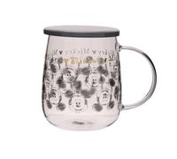 Disney Classic Collectable Glass Mug With Lid - Mickey in Clear Disney Clear