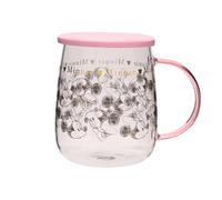 Disney Classic Collectable Glass Mug With Lid - Minnie in Clear Disney Clear