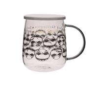 Disney Classic Collectable Glass Mug With Lid - Nightmare Before Christmas In Clear Clear One Size