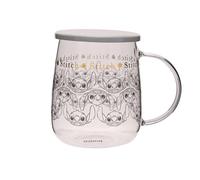 Disney Classic Collectable Glass Mug With Lid - Stitch In Clear Clear One Size