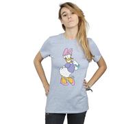 Disney Women's Classic Daisy Duck Cotton Boyfriend T-Shirt in Grey | Size: Large Disney Grey L