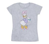 Disney Women's Classic Daisy Duck Heather T-Shirt in Mid Grey | Size: XL Disney Mid Grey XL