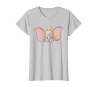 Disney Classic Dumbo Cute Baby Elephant T-Shirt T-Shirt, Women, Silver Grey, Medium