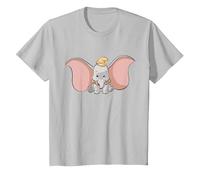 Disney Classic Dumbo Cute Baby Elephant T-Shirt T-Shirt, Youth, Silver Grey, Medium