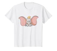 Disney Classic Dumbo Cute Baby Elephant T-Shirt T-Shirt, Youth, White, Small