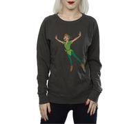 Disney Classic Flying Peter Pan Sweatshirt In Mid Grey Mid Grey XS