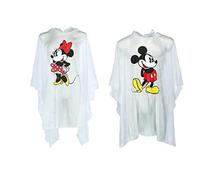 Disney Classic Mickey and Minnie Rain Poncho 2 pack set, Clear Adult, Clear, One size