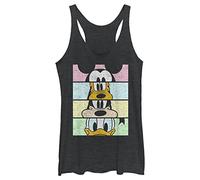 Disney Classic Mickey Crew Crop Women's Racerback Tank Top, Black Heather, Small
