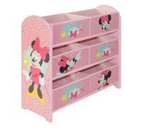 Disney Classic Minnie Mouse Toy Storage Unit: 6-Box Organizer For Bedroom - Made From Engineered Wood/fabric/metal - Easy Assembly