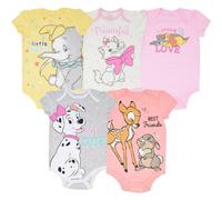 Disney Classics 101 Dalmatians Bambi Dumbo Aristocats Baby Girls 5 Pack Bodysuit 12 Months
