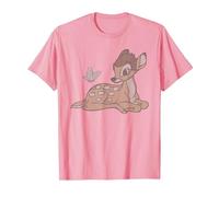 Disney Classics Bambi Butterfly T-Shirt, Men, Pink, Large