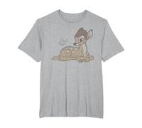 Disney Classics Bambi Butterfly T-Shirt, Men's Big and Tall, Heather Grey, 4X Tall