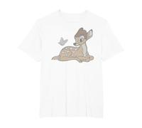 Disney Classics Bambi Butterfly T-Shirt, Men's Big and Tall, White, 2X Tall