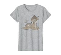 Disney Classics Bambi Butterfly T-Shirt, Women, Heather Grey, XX-Large