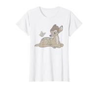 Disney Classics Bambi Butterfly T-Shirt, Women, White, X-Small