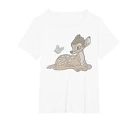 Disney Classics Bambi Butterfly T-Shirt, Women's Plus, White, 4X