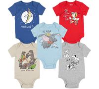 Disney Classics Dumbo Pinocchio Baloo Infant Baby Boys 5 Pack Bodysuits Multicolor 24 Months