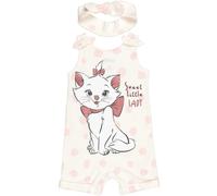 Disney Classics Marie Infant Baby Girls Romper and Headband Polka Dots Marie White 18 Months