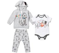 Disney 3 Piece Minnie Mouse Set for Girls: Hooded Jumpsuit and Trousers, Patch., 12 Months