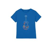 Coco Boys Colorful Guitar with Ernesto, Miguel and Hector Unisex Kids T-Shirt, Royal, 7-8 Years UK