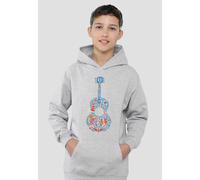 Disney Coco Colorful Guitar With Ernesto, Miguel & Hector Youth Kids Pull-Over Hoodie, Athletic Heather in Grey | Size: 5-6 Years Disney Grey 5-6 Years