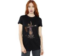 Disney Women's Coco Dante With Bone Cotton Boyfriend T-Shirt in Black | Size: 4XL Disney Black 4XL