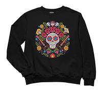 Disney Coco Day Of The Dead Crewneck Sweatshirt, Adults, S-2XL, Black, Official Merchandise