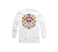 Disney Coco Day Of The Dead Patch With Miguel, Ernesto, Hector Long Sleeve T-Shirt, White | Size: Small Disney White S