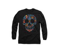 Disney Coco Day Of The Dead Skull With Rivera Family Long Sleeve T-Shirt, Black Black