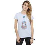Disney Coco Guitar Pattern Cotton T-Shirt In Grey Grey XL