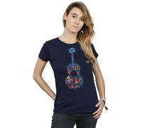 Disney Coco Guitar Pattern Cotton T-Shirt In Navy Navy M