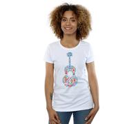 Disney Coco Guitar Pattern Cotton T-Shirt In White White XXL