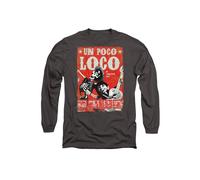 Coco Hector And Miguel Un Poco Loco Poster Long Sleeve T-Shirt, Charcoal Disney Charcoal M