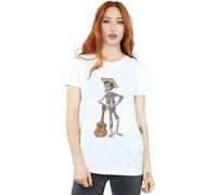 Disney Coco Hector With Guitar Cotton Boyfriend T-Shirt In White White 5XL