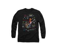 Disney Coco Miguel And Dante With Movie Quotes And Colorful Doodles Long Sleeve T-Shirt, Black Black L