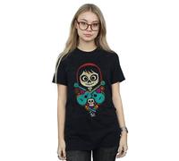 Disney Women's Coco Miguel Crossed Guitars Cotton Boyfriend T-Shirt in Black | Size: Medium Disney Black M