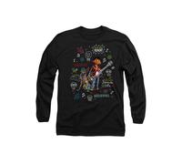 Coco Miguel And Dante With Movie Quotes And Colorful Doodles Long Sleeve T-Shirt, Black Disney Black S