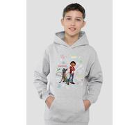 Disney Coco Miguel & Dante With Movie Quotes & Colorful Doodles Youth Kids Pull-Over Hoodie, Athletic Heather in Grey | Size: 12-13 Years Disney Grey 12-13 Years