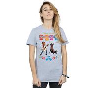 Disney Women's Coco Miguel Logo Cotton Boyfriend T-Shirt in Grey | Size: Medium Disney Grey M
