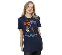 Disney Coco Miguel Logo Cotton Boyfriend T-Shirt In Navy Navy XL