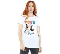 Disney Women's Coco Miguel Logo Cotton Boyfriend T-Shirt in White | Size: Small Disney White S