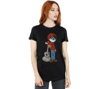 Disney Coco Miguel With Guitar Cotton Boyfriend T-Shirt In Black Black 4XL