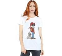 Disney Coco Miguel With Guitar Cotton Boyfriend T-Shirt In White White