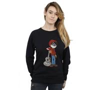 Disney Women's Coco Miguel With Guitar Sweatshirt in Black | Size: 2XL Disney Black 2XL