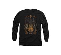 Disney Coco Painted Poster With Guitar, Ernest, Miguel & Hector Long Sleeve T-Shirt, Black | Size: Large Disney Black L