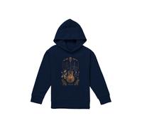 Disney Coco Painted Poster With Guitar, Ernest, Miguel & Hector Youth Kids Pull-Over Hoodie, Navy | Size: 7-8 Years Disney Navy 7-8 Years