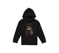 Disney Coco Painted Poster With Miguel Skull, Hector & Ernesto Youth Kids Pull-Over Hoodie, Black | Size: 5-6 Years Disney Black 5-6 Years